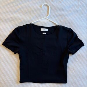 Aritzia Contour Black Crop Top
